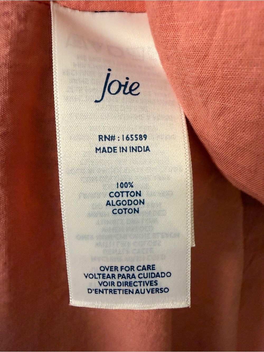 Joie Bondi Tiered Maxi Dress Red Pink Coral Ikat 100% Cotton Size Large - Picture 7 of 10